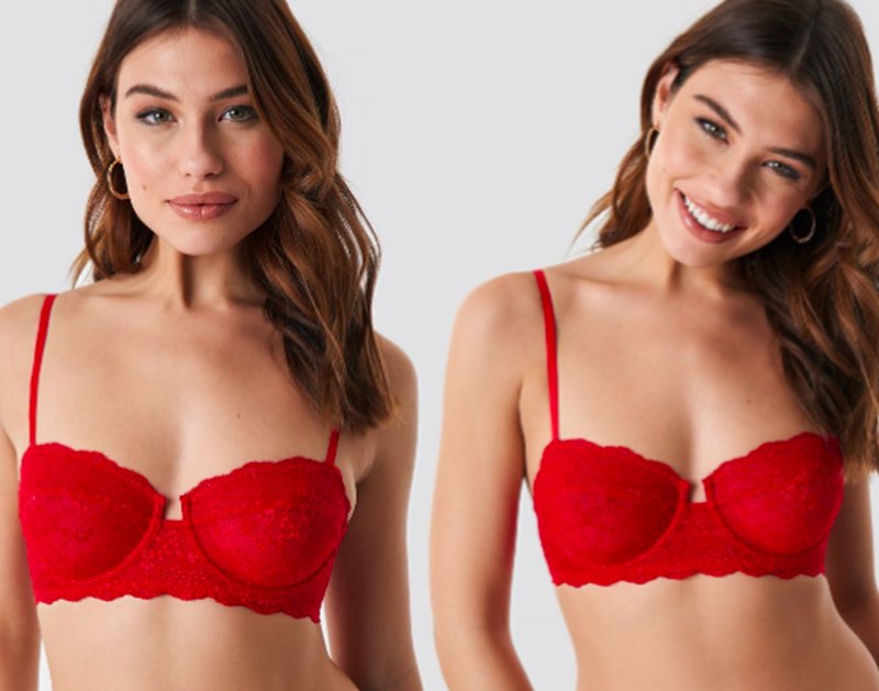 Röd balconette-bh från NA-KD Röd balconette-bh från NA-KD